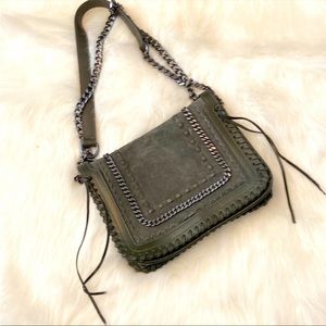 Zara olive green genuine leather purse